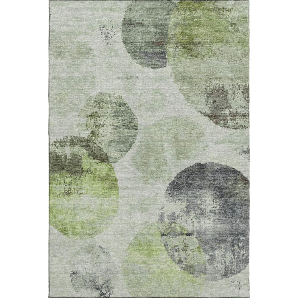 Mayfield Premium Machine Washable Abstract AMF2346 Aloe 5 ft. x 7 ft. 6 in. Area Rug price history on PriceWatchPro