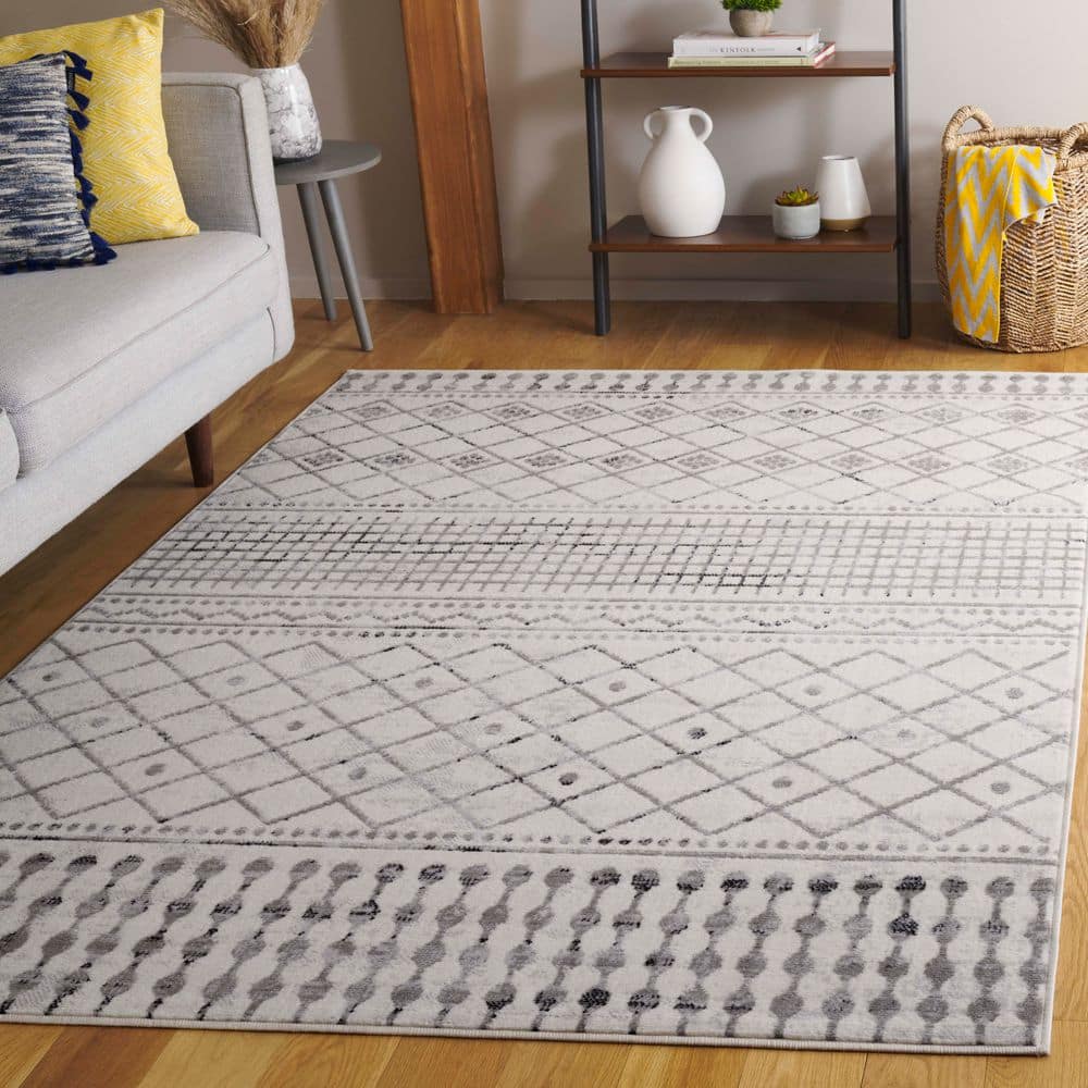 Temple 4 ft. x 6 ft. Ivory/Gray Geometric Area Rug price history on PriceWatchPro