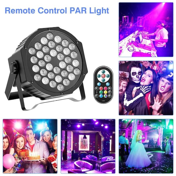 Lukyamzn 36 LED RGB Par Stage Lights, 7 Channel with Remote