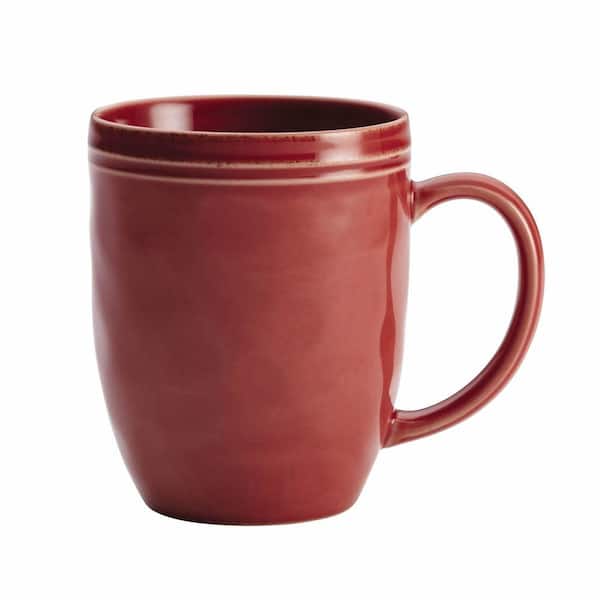 Rachael Ray Cucina Dinnerware 12 oz. Stoneware Mug in Cranberry Red