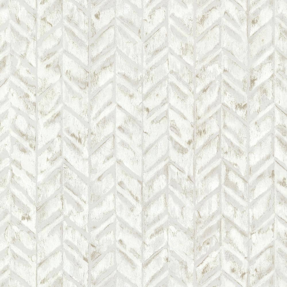 Brewster Ivory Foothills Herringbone Texture Ivory Wallpaper Sample ...