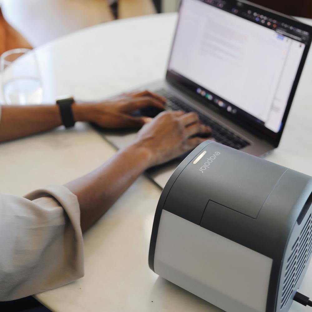 Gray Portable USB-Powered Personal Air Cooler and Humidifier