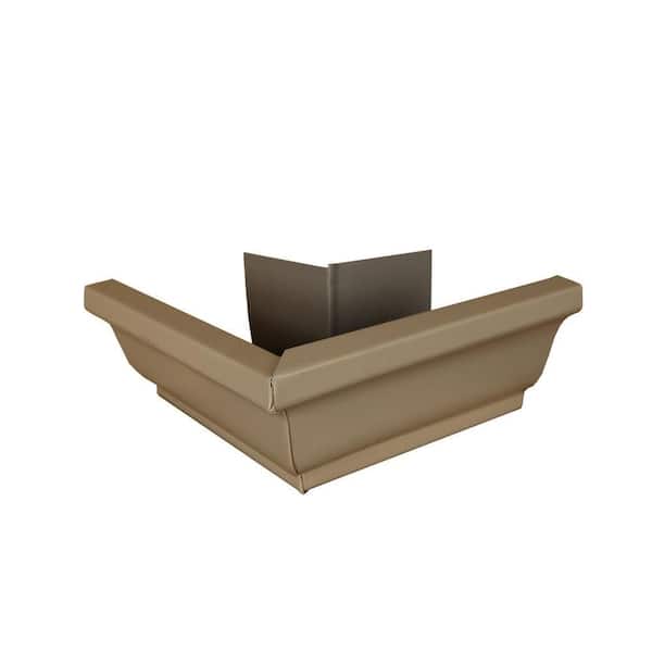 5 in. Natural Clay Aluminum K-Style Outside Gutter Miter