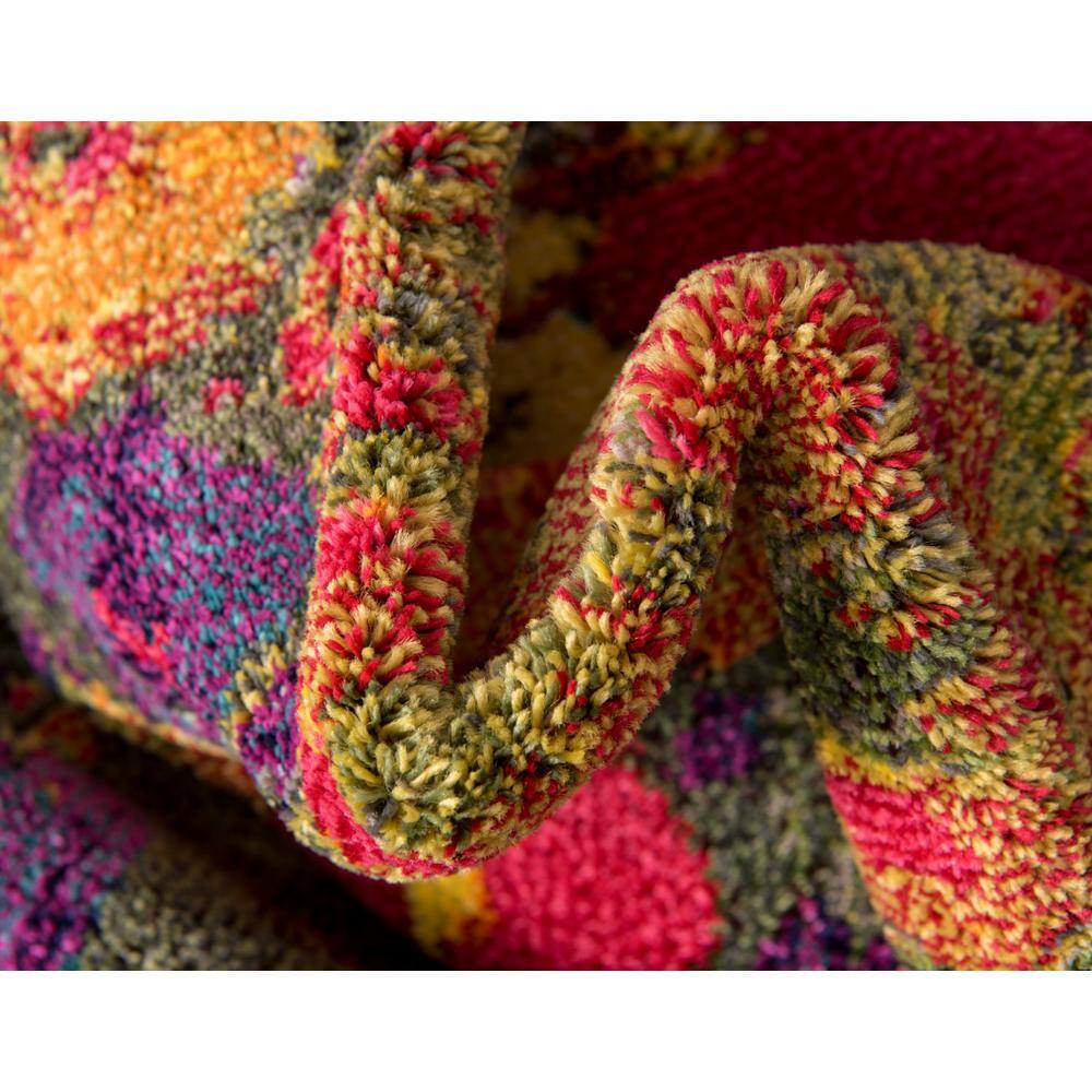 Varicolored Floral Field 3'3" x 5'3" Synthetic Indoor Area Rug