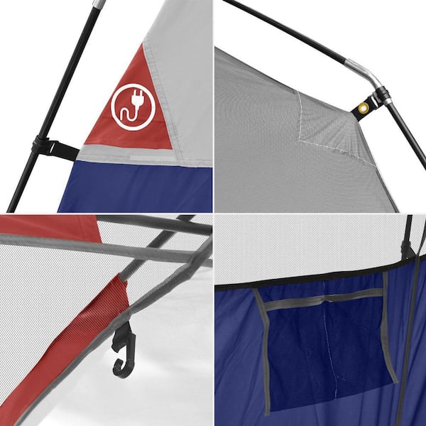 8 ft. x 7 ft. Blue 4-Person Weatherproof Family Dome Portable