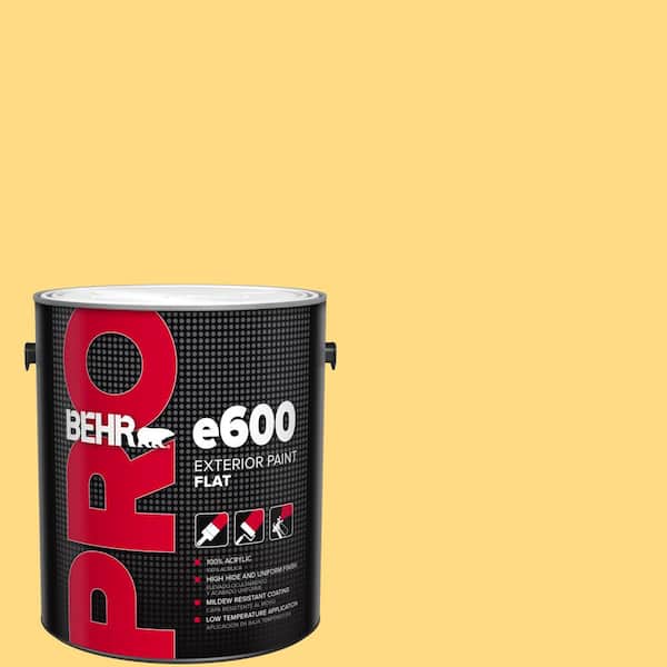 BEHR PRO 1 gal. #P290-4 Spirited Yellow Flat Paint