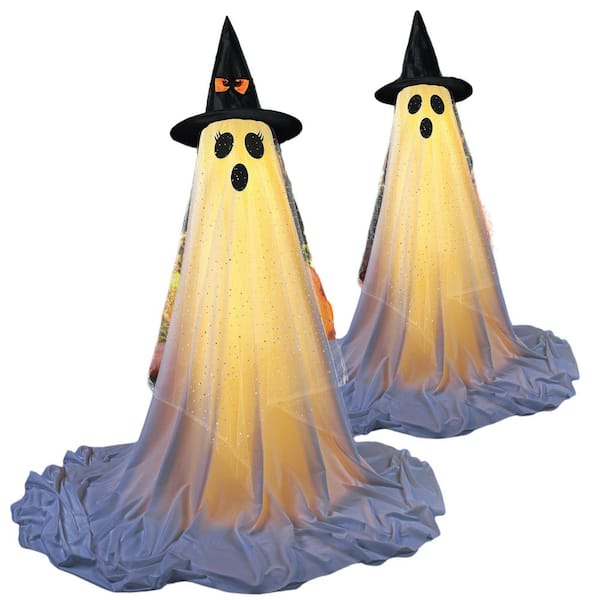 Spooky Ghost with Remote Control String Lights (2-Pack), Halloween Decorations Outdoor, Halloween-Ghost Lights