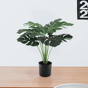 20 in. Real Touch Artificial Monstera Plant Split Leaf Philodendron Tree in Pot