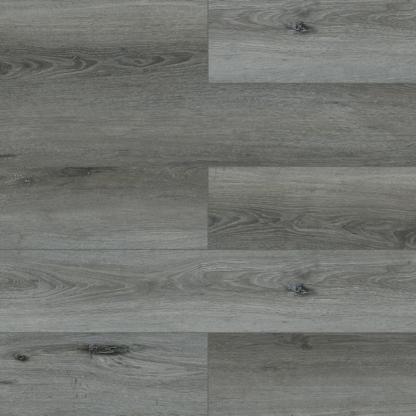 Antique Gray 7.17 in. W x 48 in. L Waterproof Hybrid Resilient Flooring (23.90 sq. ft. /Case)