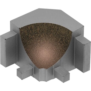 Dilex-AHK Bronze Textured Color-Coated Aluminum 1/2 in. x 1 in. Metal 90 Degree Inside Corner