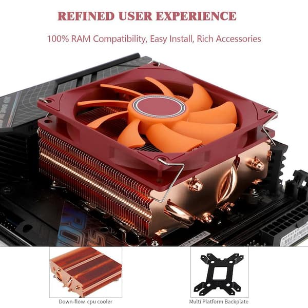 YICHUHAOXI AXP90-X53 Full Copper Low Profile CPU Cooler 53 mm