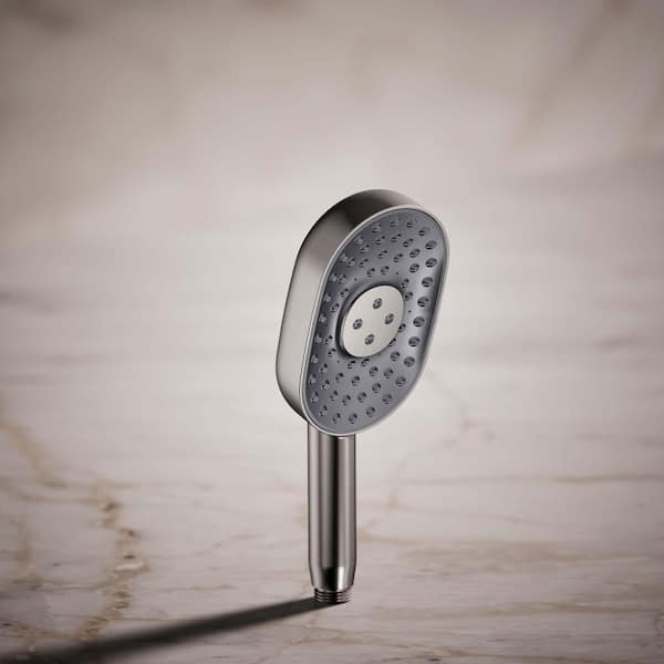 Statement Oblong 3-Spray Patterns Wall Mount Handheld Shower Head 2.5 GPM in Vibrant Titanium