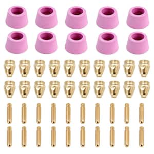 50 Amp - 60 Amp Plasma Cutter Consumables Set, Nozzle Electrode Cup, Use for CUT-50 CUT-55 APC-50 and CTS-200