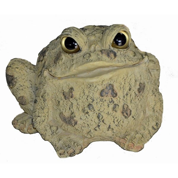 HOMESTYLES Toad Hollow 7 in. H Large Classic Toad Whimsical Home and Garden Statue