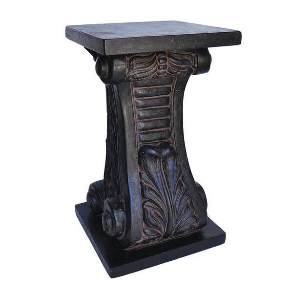MPG 24 in. H Charcoal Cast Stone Classic Pedestal
