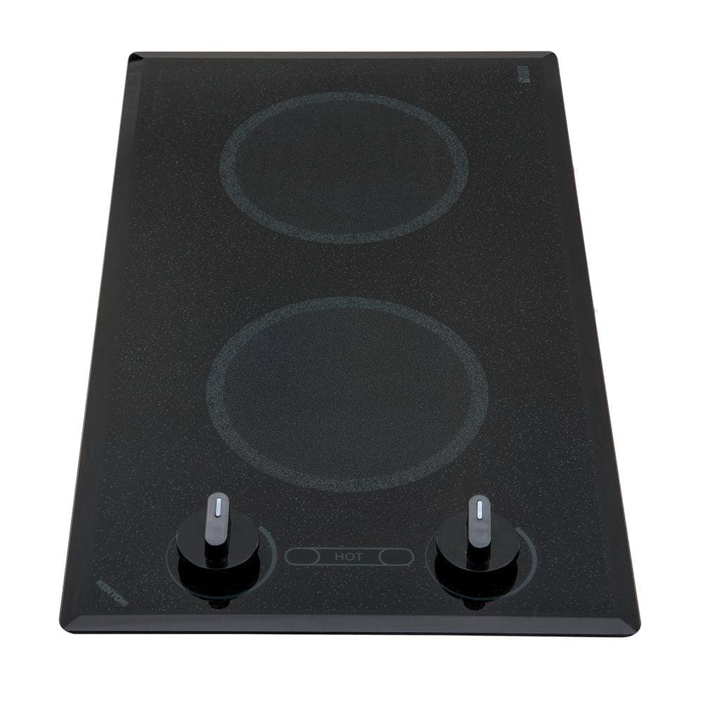 Kenyon Mediterranean Series 12 in. Smooth Glass Radiant Electric Cooktop in Black with 2 Elements