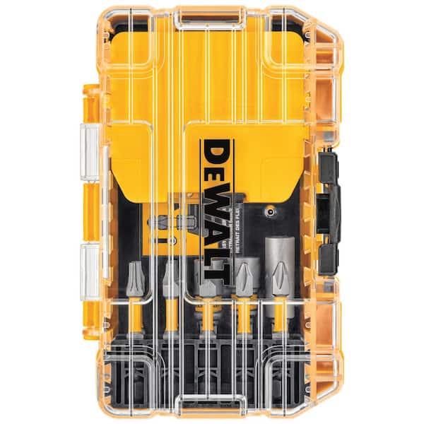 DEWALT - Steel Drill and Driver Bit Set with Right Angle Adapter and Tough System Case (35-Piece)