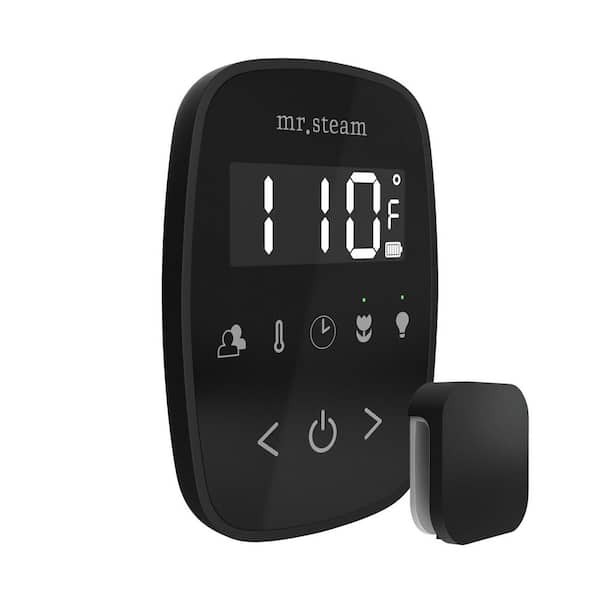 TempoFlex Steam Shower Control and Steamhead in Black Matte Black