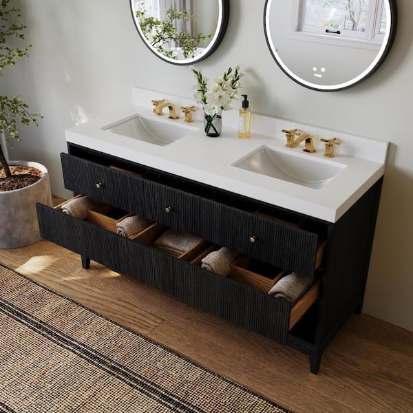 Ancerre Designs Momo 60 in. W Double Sink Bath Vanity in