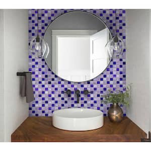 Purple 11.8 in. x 11.8 in. Square Polished Glass Mosaic Tile (4.83 sq. ft./Case)