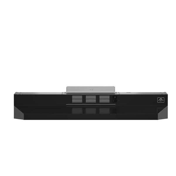 Cappa 30 in. Under Cabinet Range Hood in Black, 200 CFM, Convertible