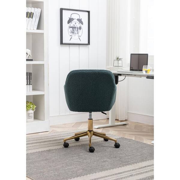 Desk chair with online gold accents