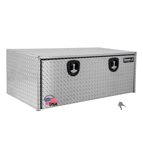BUYERS PRODUCTS 18 in. x 24 in. x 48 in. Diamond Plate Tread Aluminum Underbody Truck Tool Box
