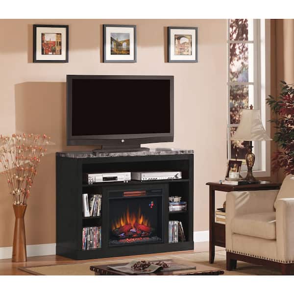 Classic Flame Adams 47.5 in. Media Mantel Electric Fireplace in Coffee Black