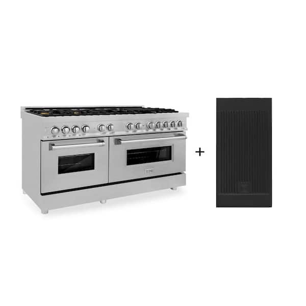 60 in. 9-Burner Dual Fuel Range with Brass Burners in Fingerprint-Resistant Stainless Steel with Griddle
