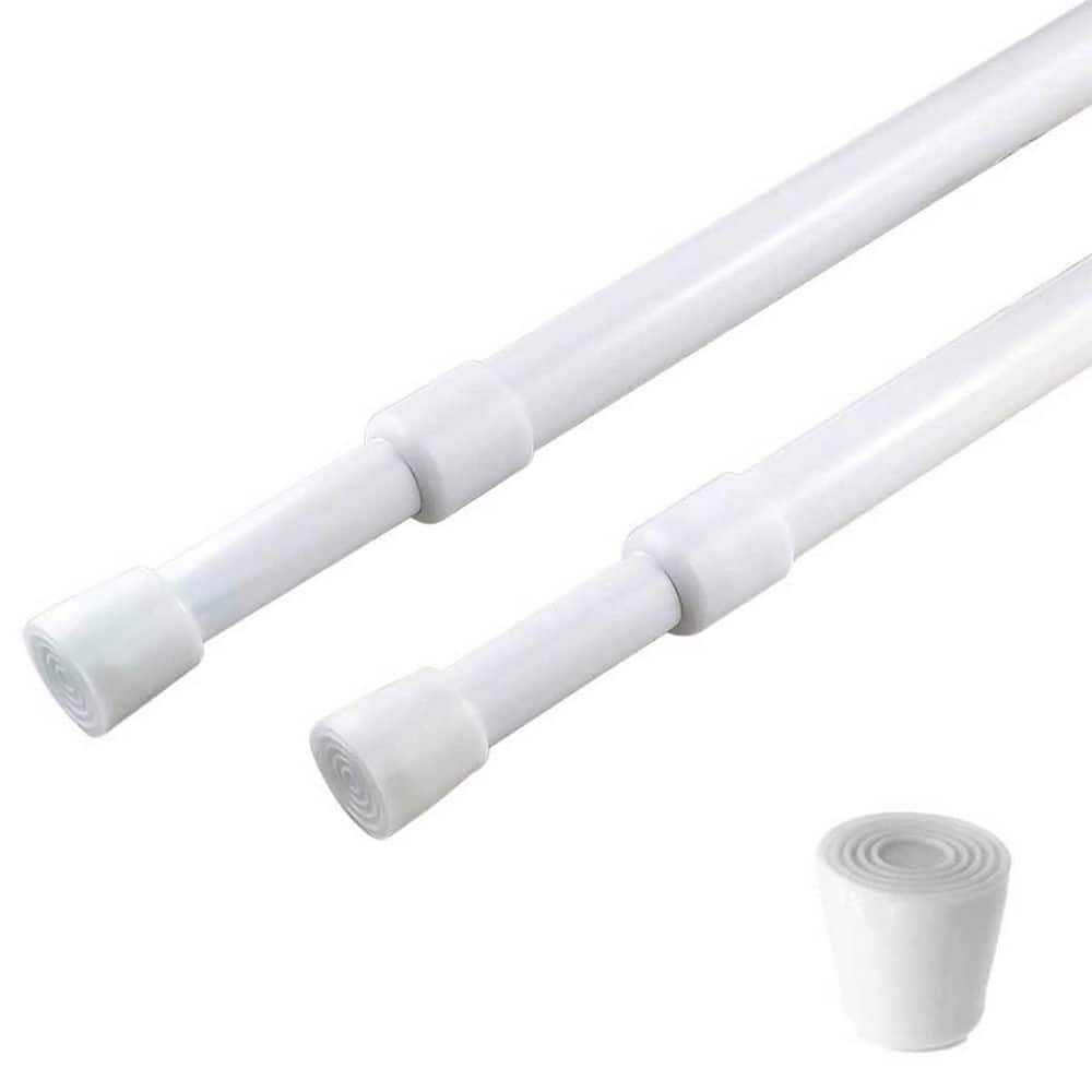 2-Pack 28 to 43 in. White Carbon Steel Spring Tension Curtain Rod for Bath and Kitchen price history on PriceWatchPro