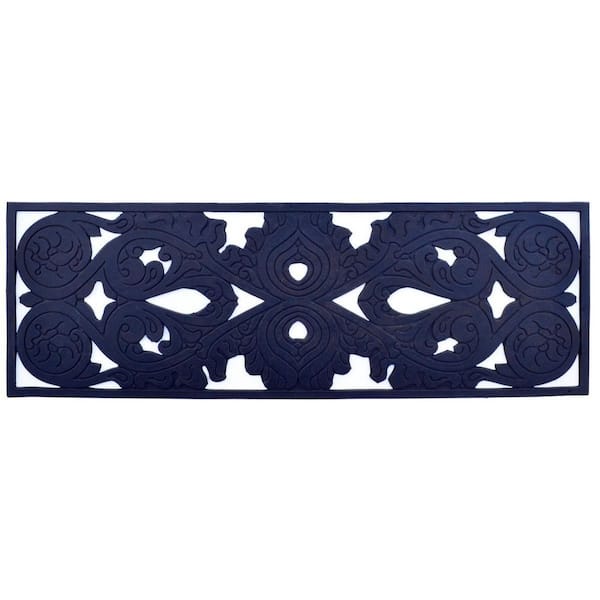 30 in. x 10 in. Black Rubber Outdoor Door Mat
