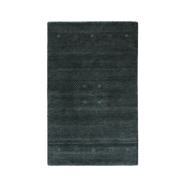 Hand-Knotted Wool Gray 6 ft. x 9 ft. Modern Solid Loom Rug, Elegant and Durable for Living Room, Bedroom, Area Rug
