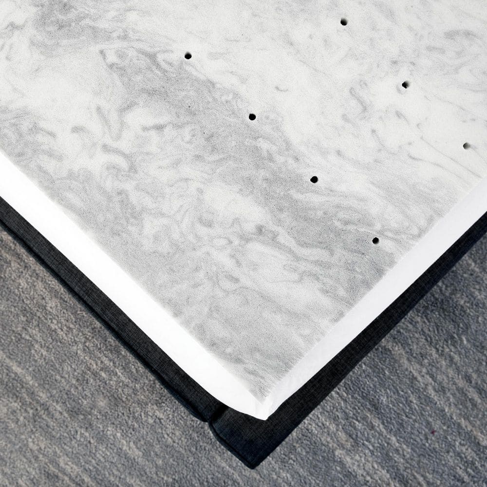 King Charcoal Swirl Memory Foam Mattress Topper