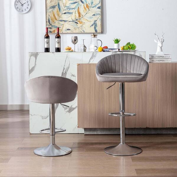 adjustable height stool with backrest