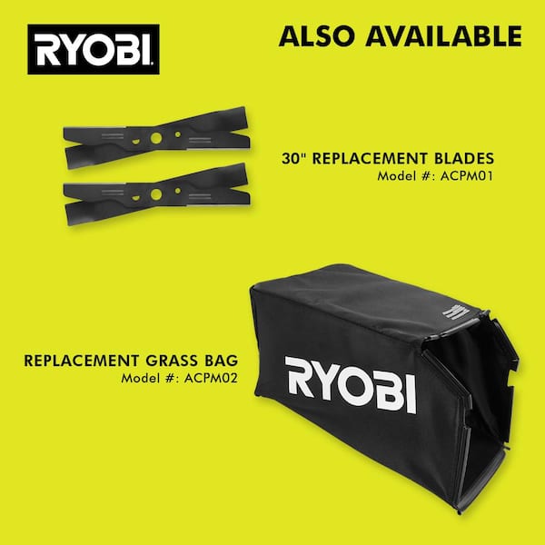 RYOBI - 80V HP Brushless Battery Cordless Electric 30 in. Multi-Blade Lawn Mower with Battery and Charger