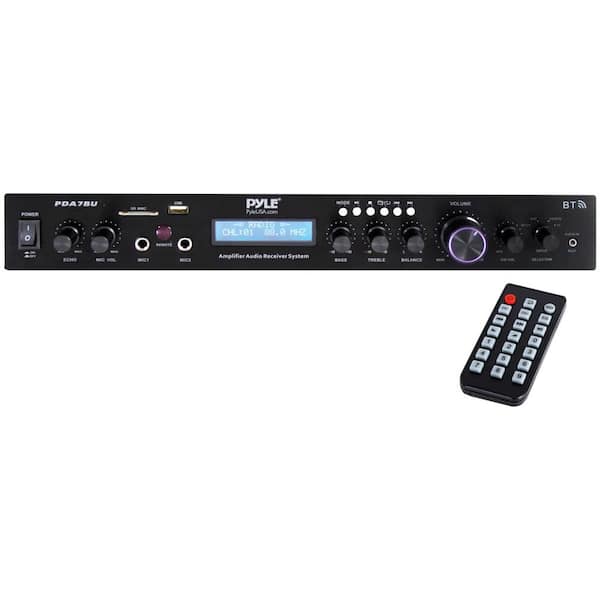 Pyle 200-Watt Home Theater Amplifier Audio Receiver Sound System with Bluetooth Wireless Streaming MP3/USB/SD/AUX/FM Radio