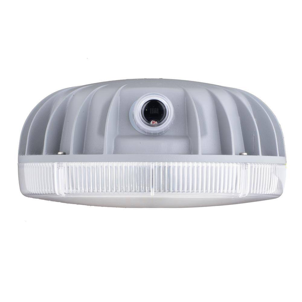 9.75-Inch Gray Aluminum LED Outdoor Security Flood Light