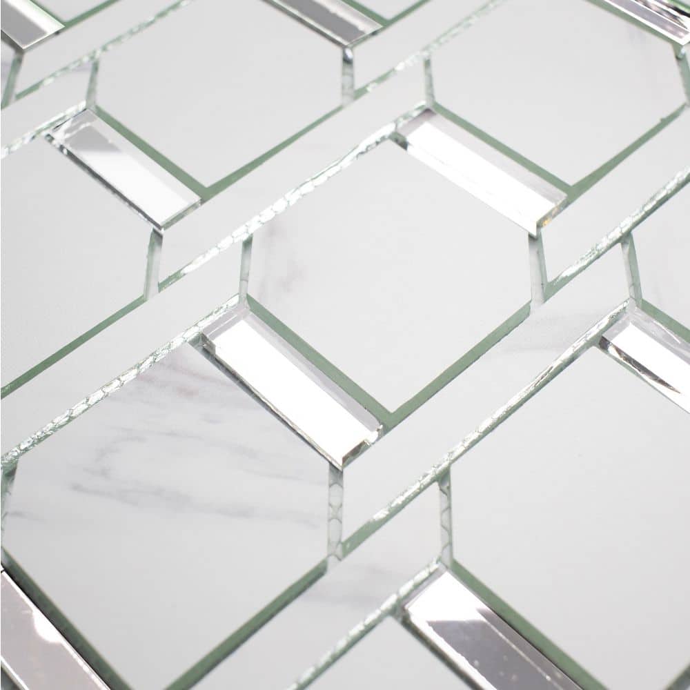 Rose and Yellow Gold Glass Mosaic Tile for Kitchen and Bathroom