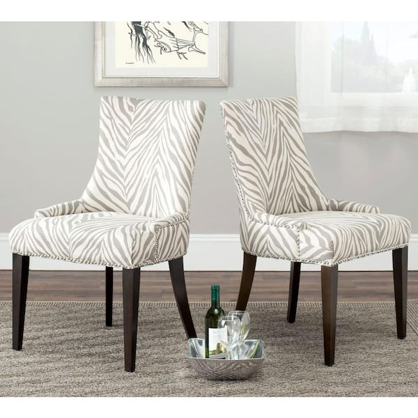 Becca Gray Zebra Dining Chair
