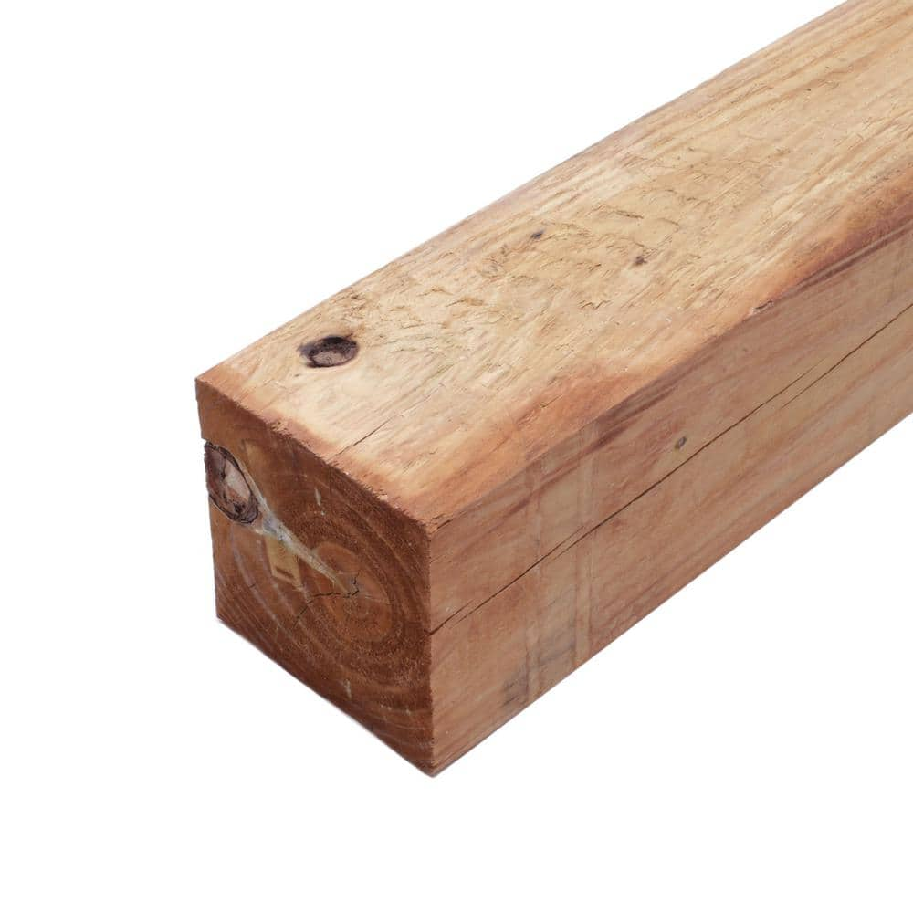 4 in x 6 in x 12 ft 2 Ground Contact Cedar-Tone Pressure-Treated Timber  163032 - The Home Depot