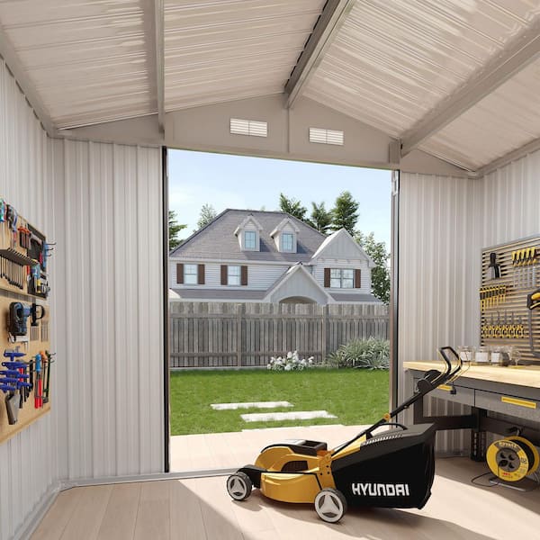 8 ft. W x 6 ft. D Metal Storage Shed with Vents and Lockable Door (43 sq. ft.)