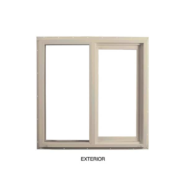 35.5 in. x 35.5 in. Select Series Left Hand Horizontal Sliding Vinyl Sand Window with HPSC Glass and Screen Included