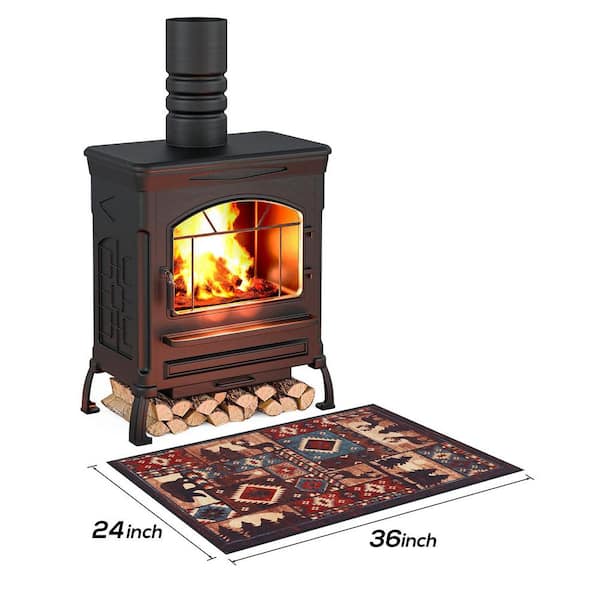 2 ft. x 3 ft. Fire Resistant Floor Protector Mat, Fireplace Hearth Rug for Accent Kitchen Indoor Outdoor