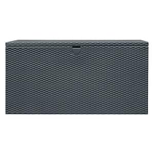 4 ft. D x 2 ft. W x 2 ft. H 134 HDG Steel Spacemaker Deck Box in Anthracite with Corrugated Floor and Pneumatic Lift