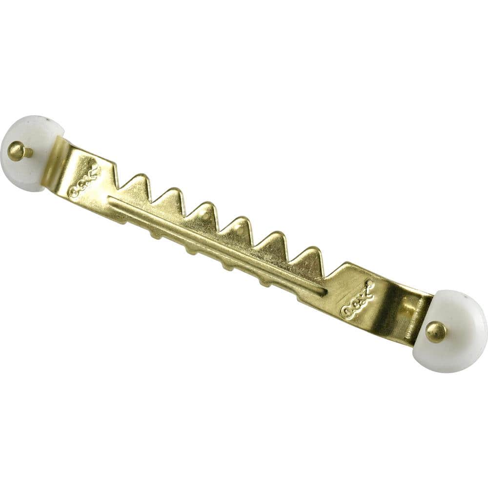  Small Brass Finish Nailess Sawtooth Picture Hangers