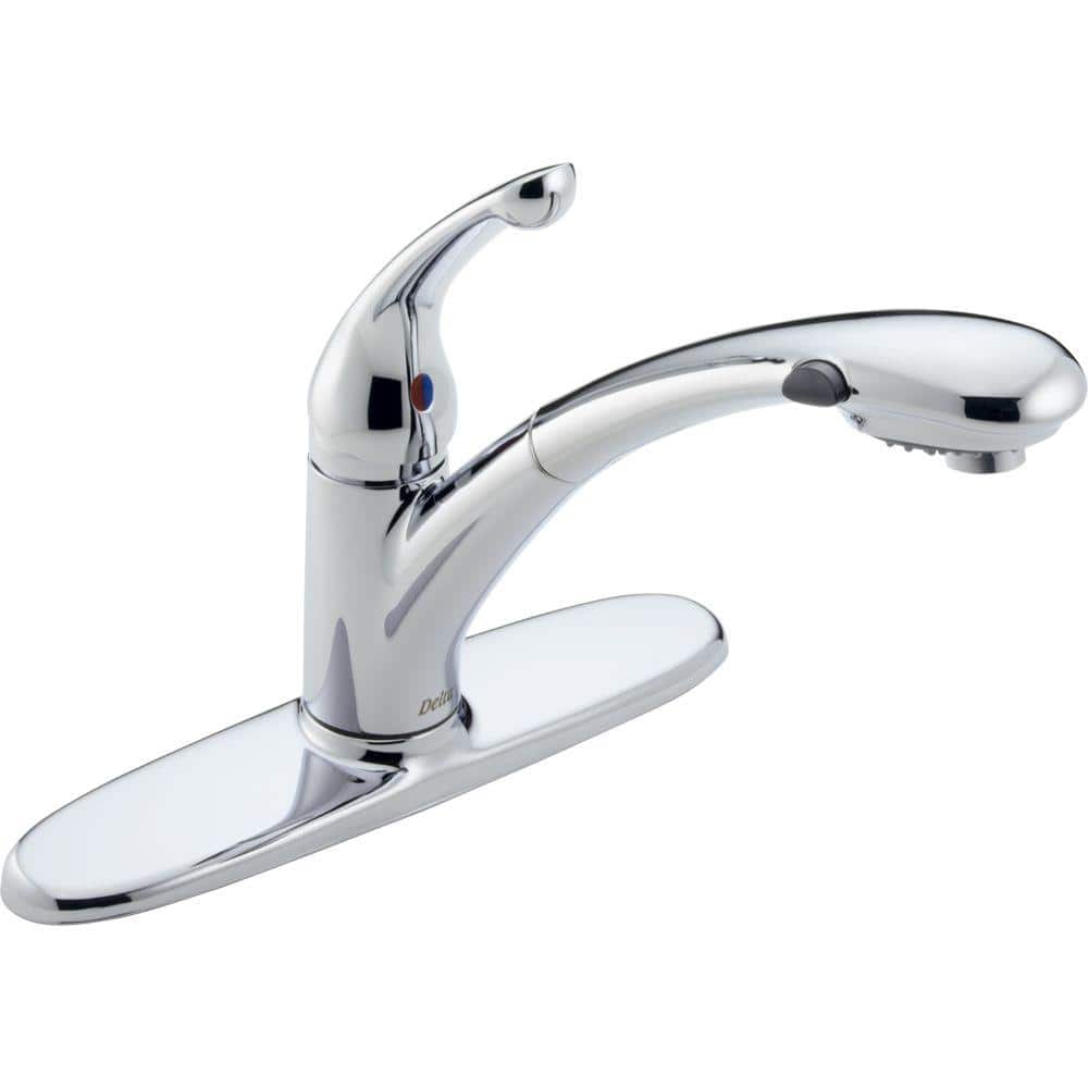 Chrome Delta Pull Out Kitchen Faucets 470 Dst 64 1000 