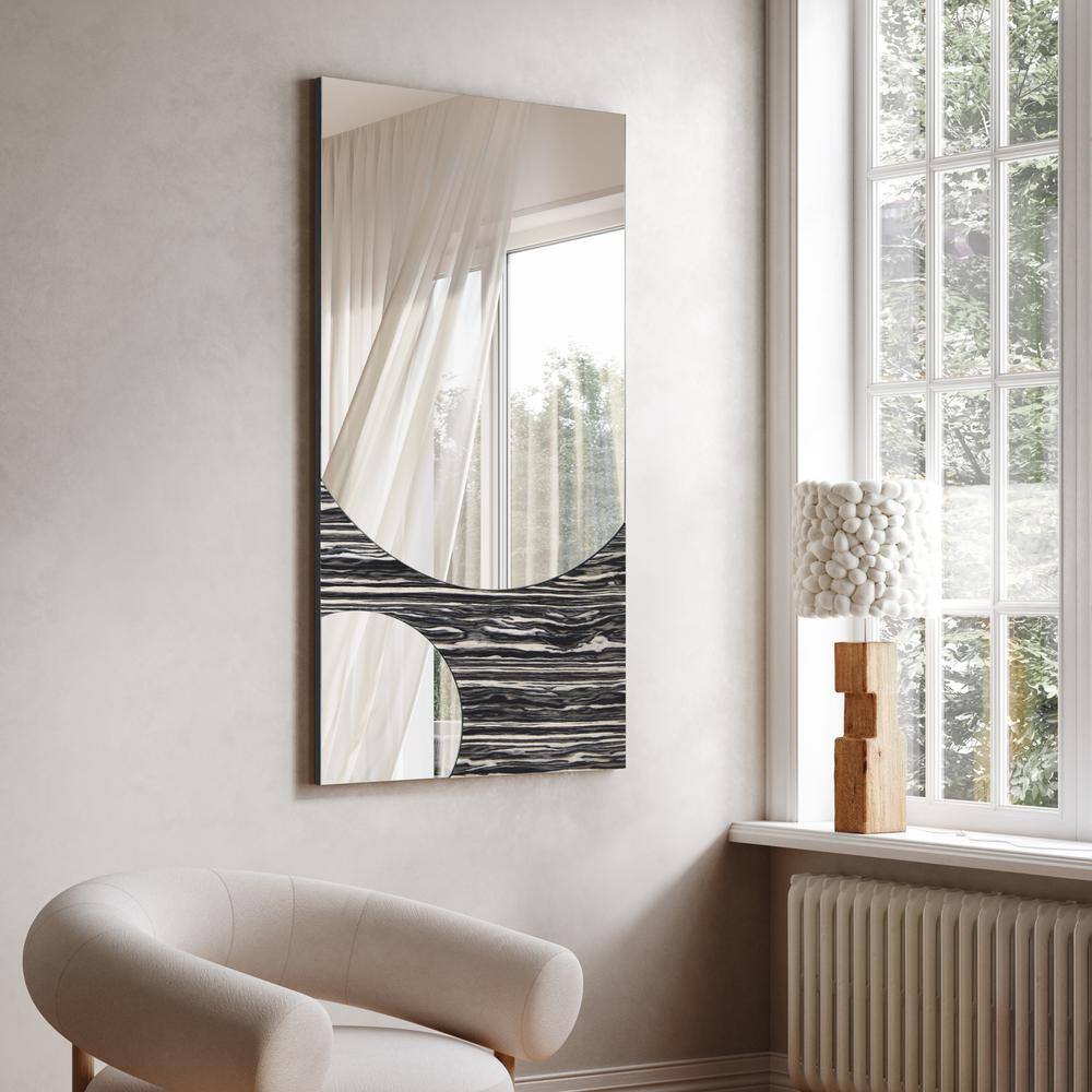 Eclipse Harmony 57" x 28" Rectangular Frameless Vanity Mirror with Exotica Stained Veneer