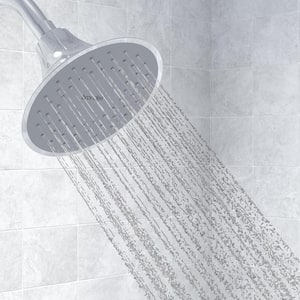 VivaSpring 1-Spray Patterns with 1.8 GPM 6.5 in. Single Wall Mount Fixed Shower Head with KDF Filter in Slate Grey Face