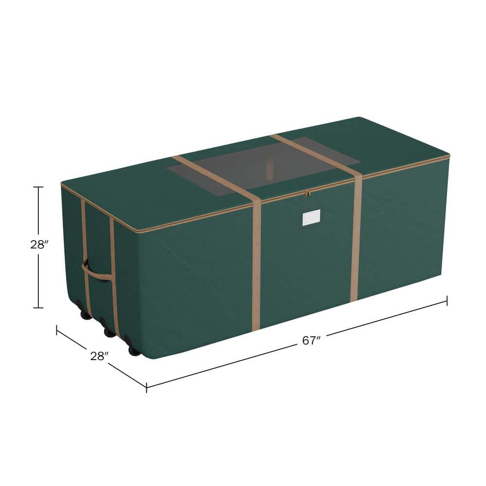 Green Rolling Christmas Tree Storage Bag with Reinforced Handles