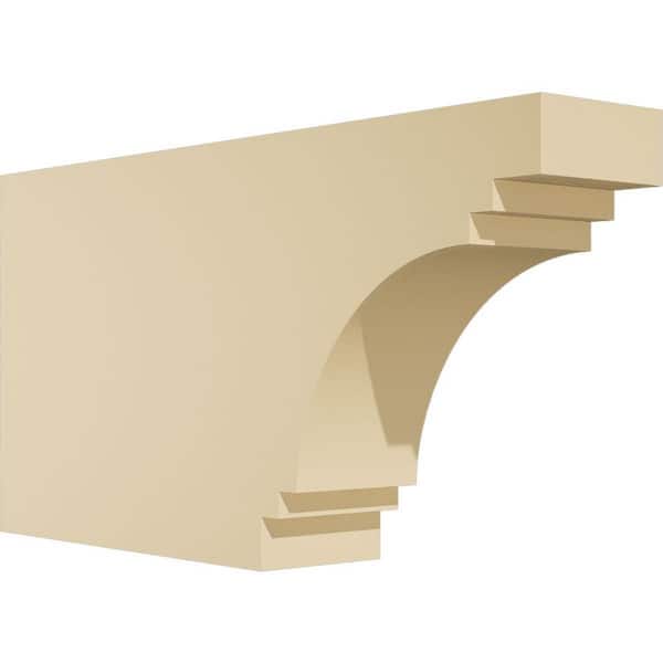 Ekena Millwork Standard Pescadero 3 in. W x 8 in. H x 16 in. D Signature Urethane Rafter Tail Outlooker